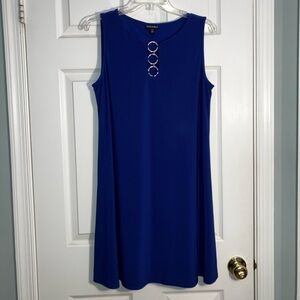 Roz & Ali Royal Blue Sleeveless Sheath Dress - Petite Large